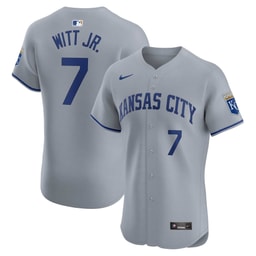 Men's Baseball team Bobby Witt Jr. Gray Road Elite Player Jersey