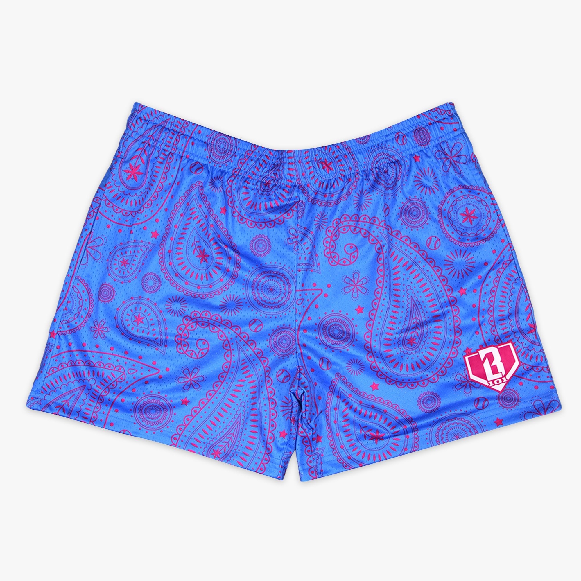 Paisley Shorts - Blue/Pink
