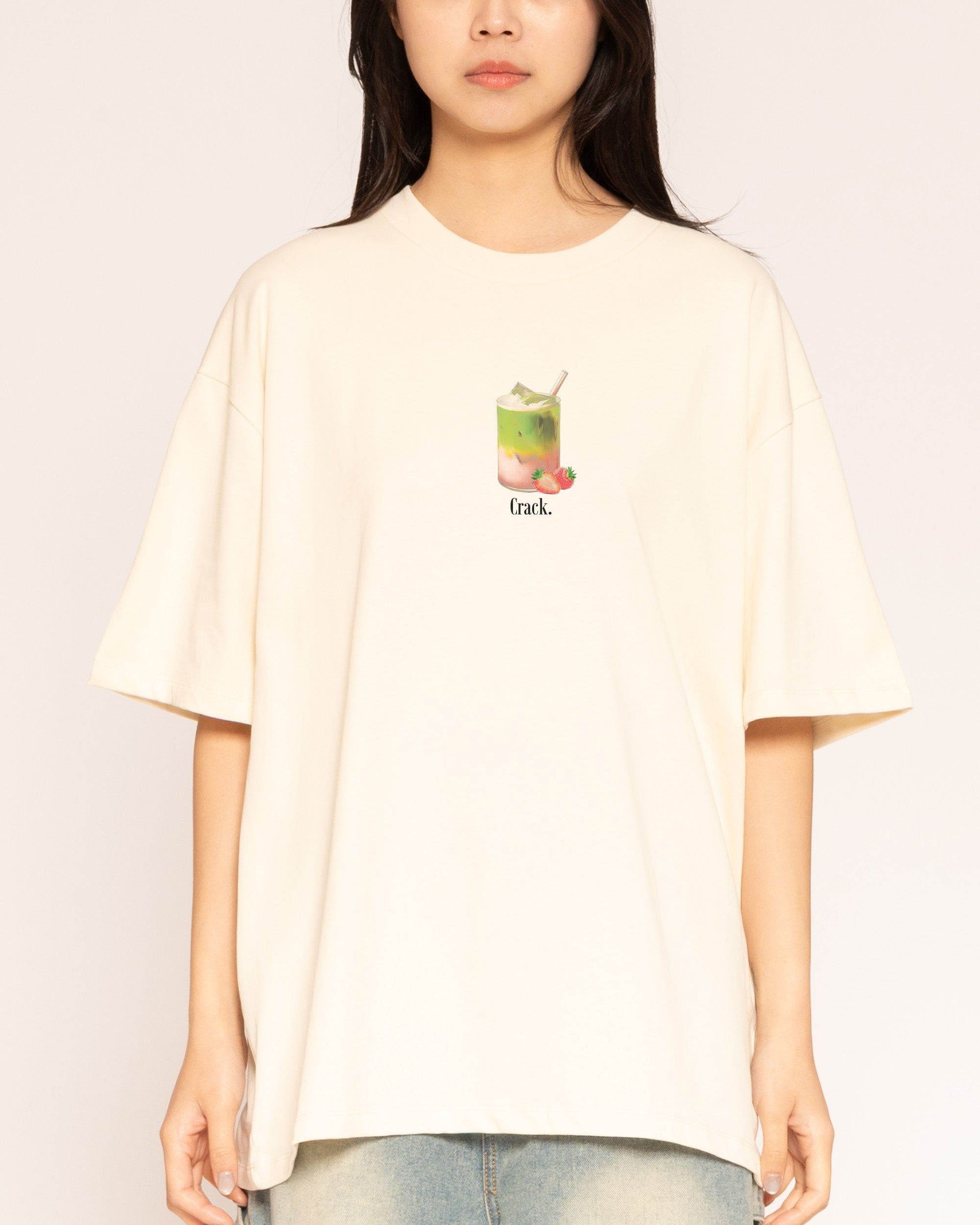 Matcha Crack Oversized Graphic Tee Unisex 100% Combed Cotton 275gsm