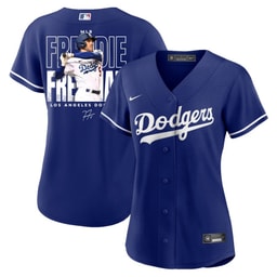Freddie Freeman 5 Baseball team Signed Home Run 2023 Alternate Player Women's Jersey - Royal