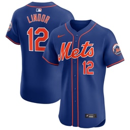 Men's Baseball team Francisco Lindor Royal Alternate Elite Player Jersey