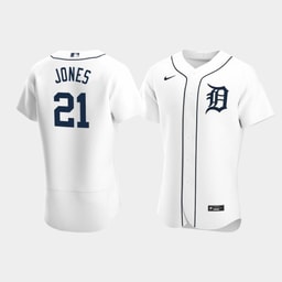 JaCoby Jones 21 Baseball team White Home Jersey