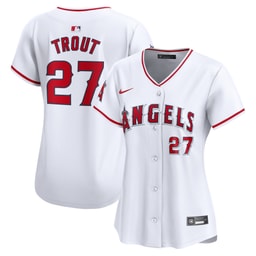 Women's Baseball team Mike Trout Home Limited Player Jersey, White
