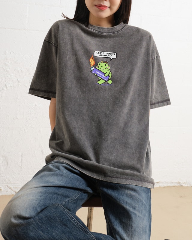 Let's Commit Arson Oversized Graphic Tee - Threadheads Unisex 90s Boxy Fit