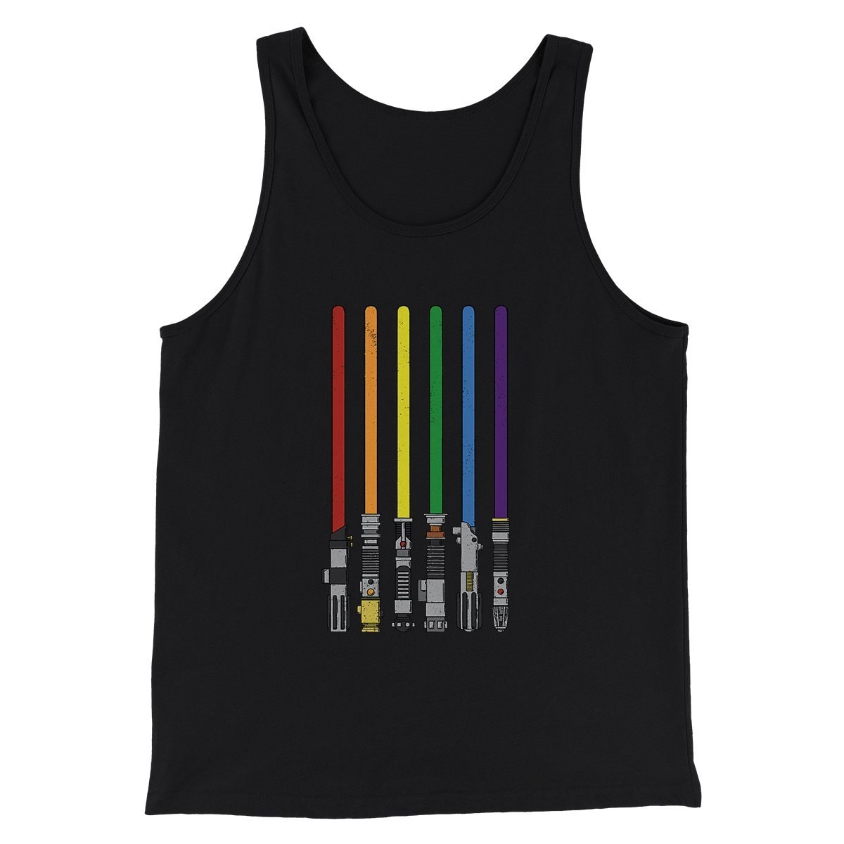 Lightsaber Color Rainbow Funny Movie Men/Unisex Tank Top