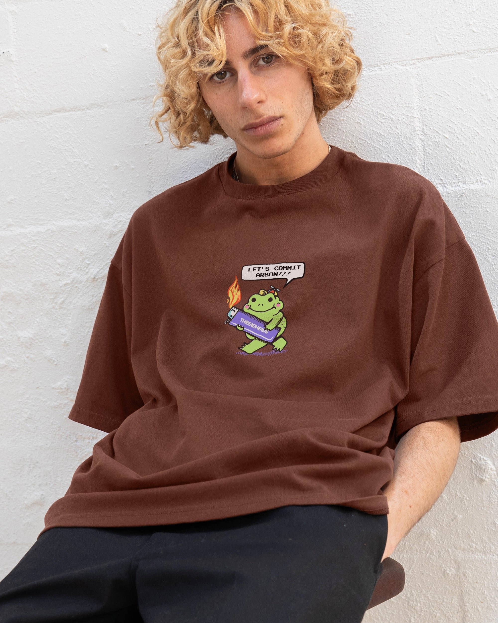 Let's Commit Arson Oversized Graphic Tee - Threadheads Unisex 90s Boxy Fit