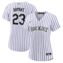 Kris Bryant 23 Baseball team Women's Player Jersey - White/Purple