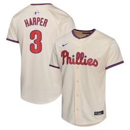 Youth Baseball team Bryce Harper Cream Alternate Limited Player Jersey