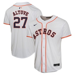 Jose Altuve 27 Baseball team Home Game Player YOUTH Jersey - White