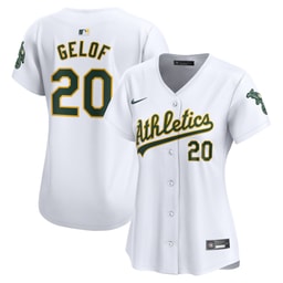 Women's Baseball team Zack Gelof White Home Limited Player Jersey