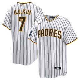 Ha-Seong Kim 7 Baseball team 2024 Baseball league World Tour Seoul Series Home Player Men's Jersey - White