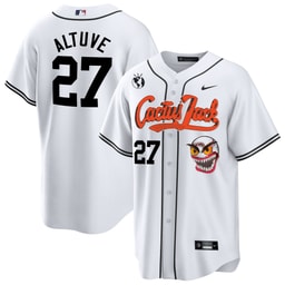 Jose Altuve 27 Baseball team Cactus Jack White Men's Jersey