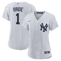 Women's Baseball team #1 Bride Home Jersey, White
