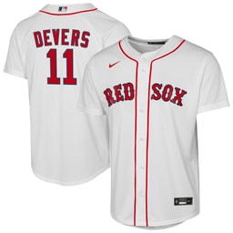 Youth Baseball team Rafael Devers White Home Player Jersey