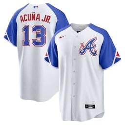 Ronald Acu?a Jr. 13 Baseball team 2023 City Connect Men Jersey - White