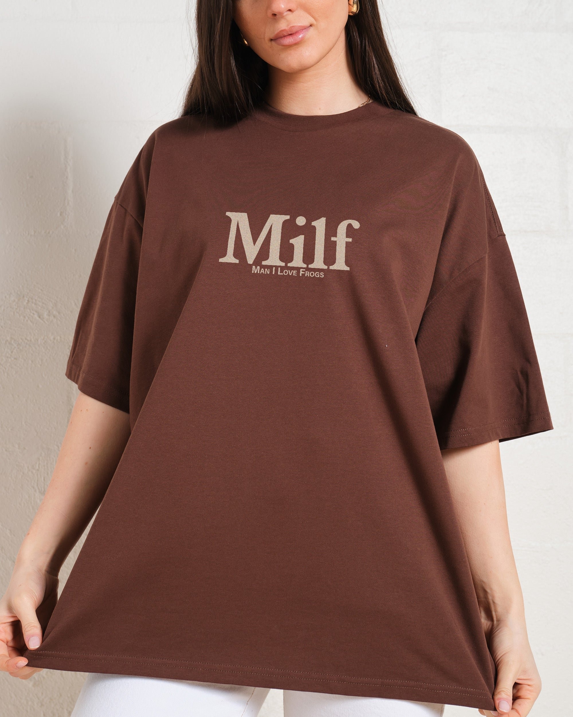 Man I Love Frogs Front and Back Oversized T-Shirt - Unisex 90s Boxy Fit Cotton Tee