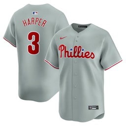 Bryce Harper 3 Baseball team Away Limited Player Men's Jersey - Gray
