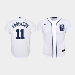Youth Baseball team 11 Sparky Anderson Home White Jersey