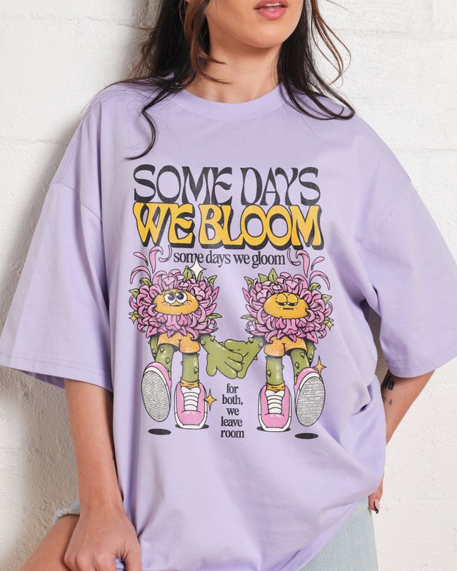 We Bloom Oversized Graphic Tee - Unisex 90s Boxy Fit 100% Combed Cotton