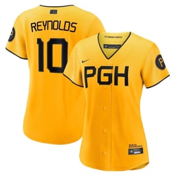 Bryan Reynolds 10 Baseball team 2023 City Connect Women's Jersey - Gold