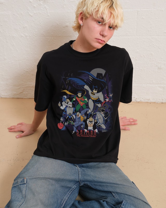 Batman Animated Series Villains Oversized Graphic T-Shirt - Unisex 100% Combed Cotton