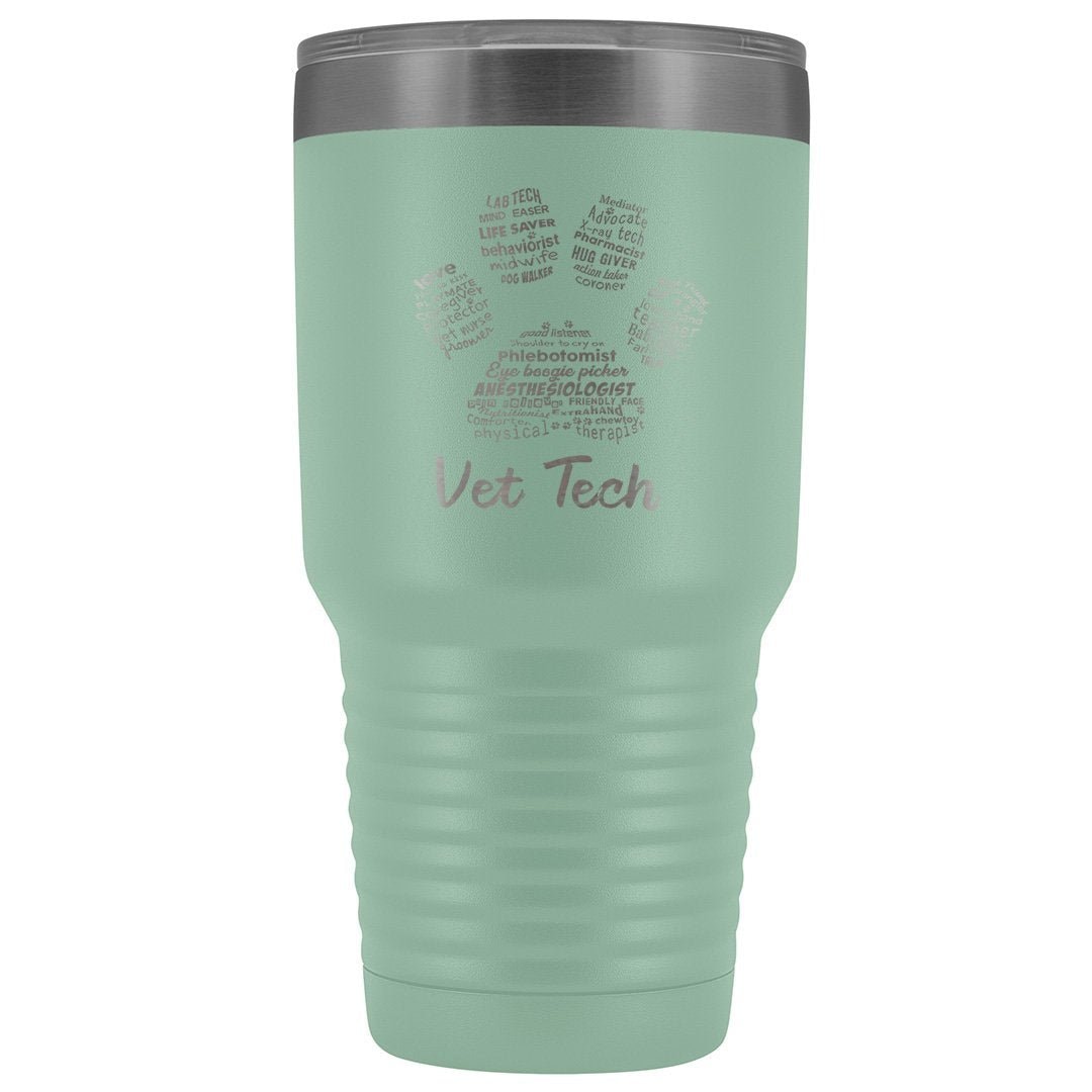 Vet Tech- Paw Print 30oz Vacuum Tumbler