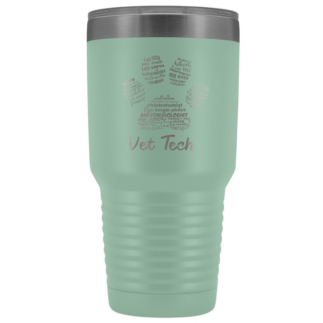 Vet Tech- Paw Print 30oz Vacuum Tumbler