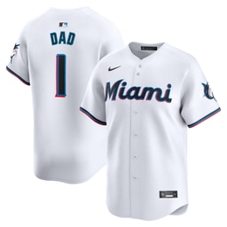 Men's Baseball team #1 Dad Home Limited Jersey, White