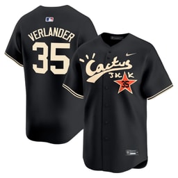 Justin Verlander 35 Baseball team Cactus Jack Black Men's Jersey V2