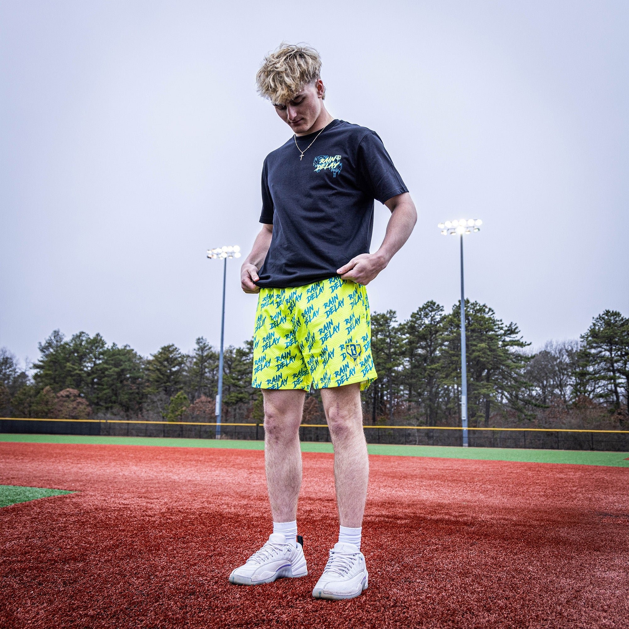 Rain Delay Shorts - Yellow/Blue