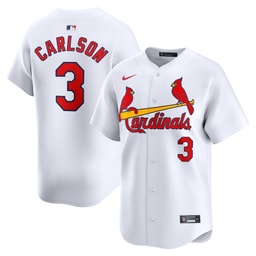 Dylan Carlson 3 Baseball team Home Limited Men's Jersey - White