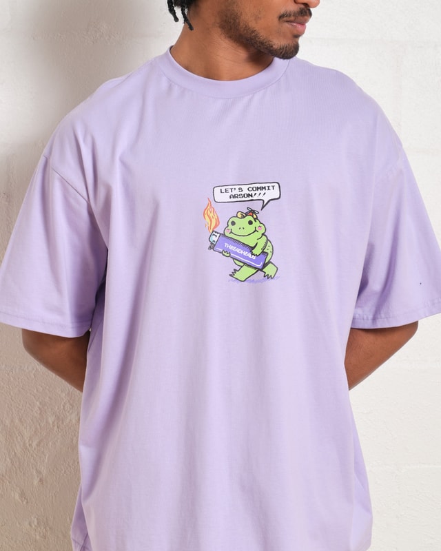 Let's Commit Arson Oversized Graphic Tee - Threadheads Unisex 90s Boxy Fit