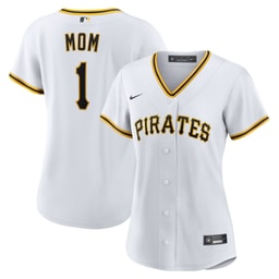 Women's Baseball team #1 Mom Home Jersey, White