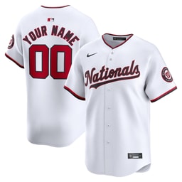 Youth Baseball team White Home Limited Custom Jersey