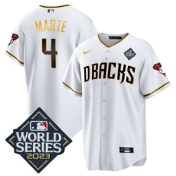 Ketel Marte 4 Baseball team 2023 World Series Men's Jersey - White Gold