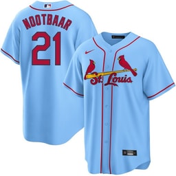 Lars Nootbaar 21 Baseball team Alternate Men's Jersey - Light Blue