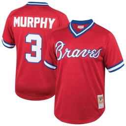 Men's Baseball team Dale Murphy Apparel brand Red Cooperstown Collection Mesh Batting Practice Jersey