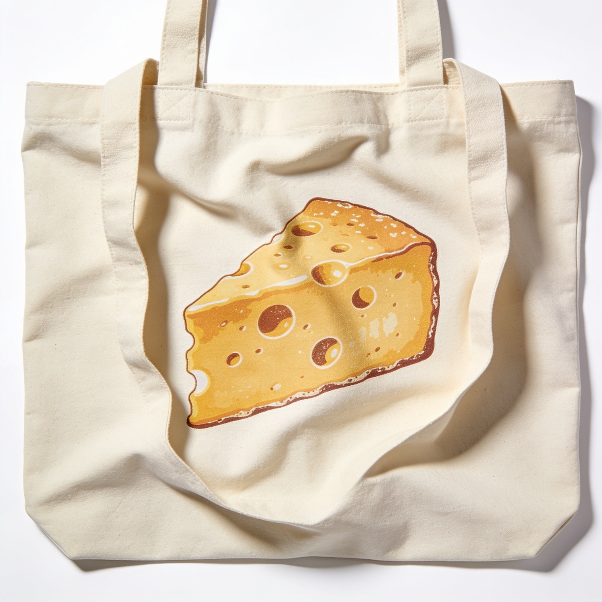 Cheese Homage Tote Bag - Premium 100% Cotton Canvas with Reinforced Straps