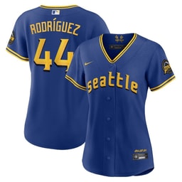Julio Rodriguez 44 Baseball team 2023 City Connect Women's Royal Game Jersey