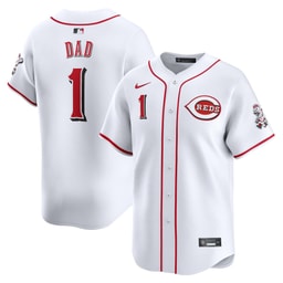 Men's Baseball team White #1 Dad Home Limited Jersey