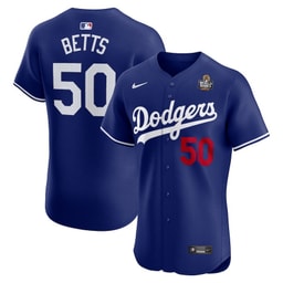 Mookie Betts 50 Baseball team 2024 World Series Alternate Elite Player Men's Jersey - Royal