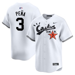 Jeremy Pena 3 Baseball team Cactus Jack White Jersey V2 - Men's