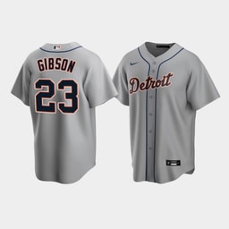 Men's Baseball team 23 Kirk Gibson Gray Road Jersey