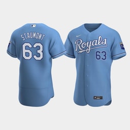 Josh Staumont 63 Baseball team Light Blue Alternate Jersey