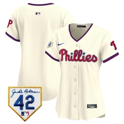 Baseball team 2024 Jackie Robinson Patch Women's Jersey - Cream