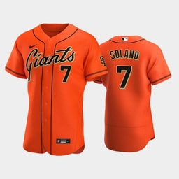 Baseball team 7 Donovan Solano Alternate Orange Jersey