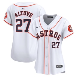 Jose Altuve 27 Baseball team Women's Home Limited Player Jersey - White