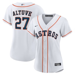 Women's Baseball team Jose Altuve White Home Player Jersey