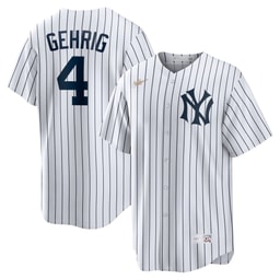 Men's Baseball team Lou Gehrig White Home Cooperstown Collection Player Jersey