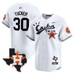 Kyle Tucker 30 Baseball team Cactus Jack Houston Patch Limited Men's Jersey - White